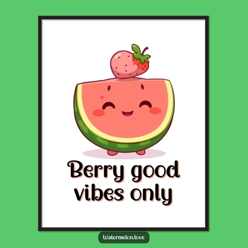 Free Printable Wall Art: Watermelon Berry Balance for Whimsical, Downloadable Decor