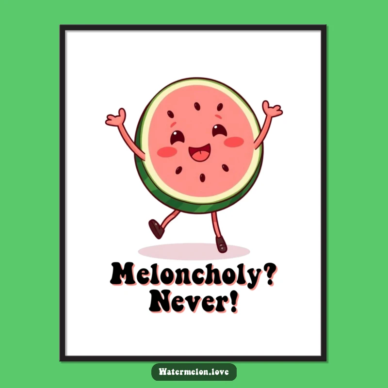 Free Printable Wall Art: Funny Watermelon Dancer for Quirky, Downloadable Home Decor