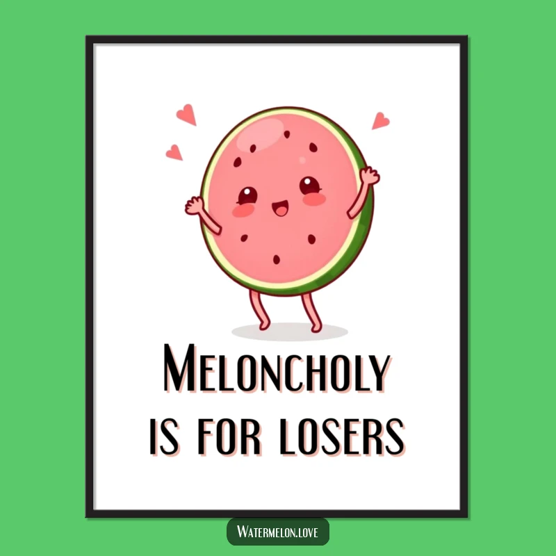 Free Printable Wall Art: Funny Watermelon Dancer - Humorous Downloadable Decor!