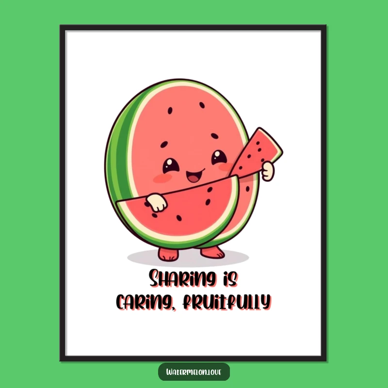 Free Printable Wall Art: Watermelon Sharing - Whimsical Downloadable Decor!