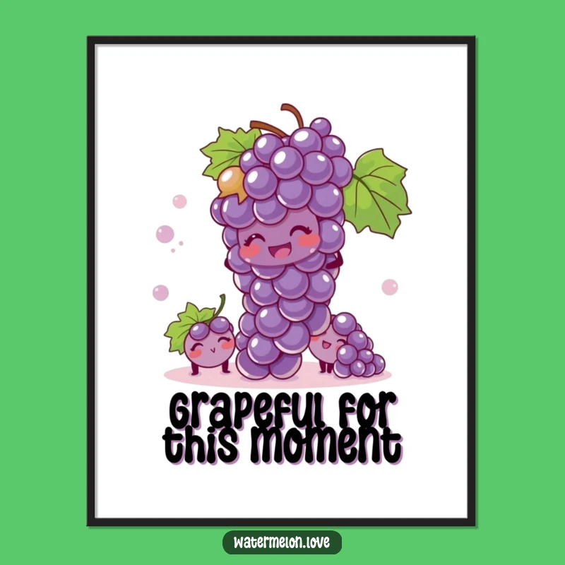 Free Printable Grape Bunch Wall Art - Funny Hide & Seek Downloadable Gift!