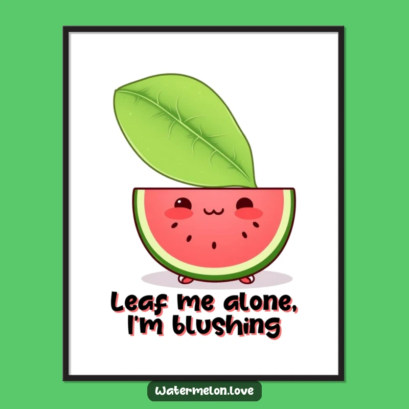 Cute Free Printable Wall Art: Blushing Watermelon Slice Hideaway Decor