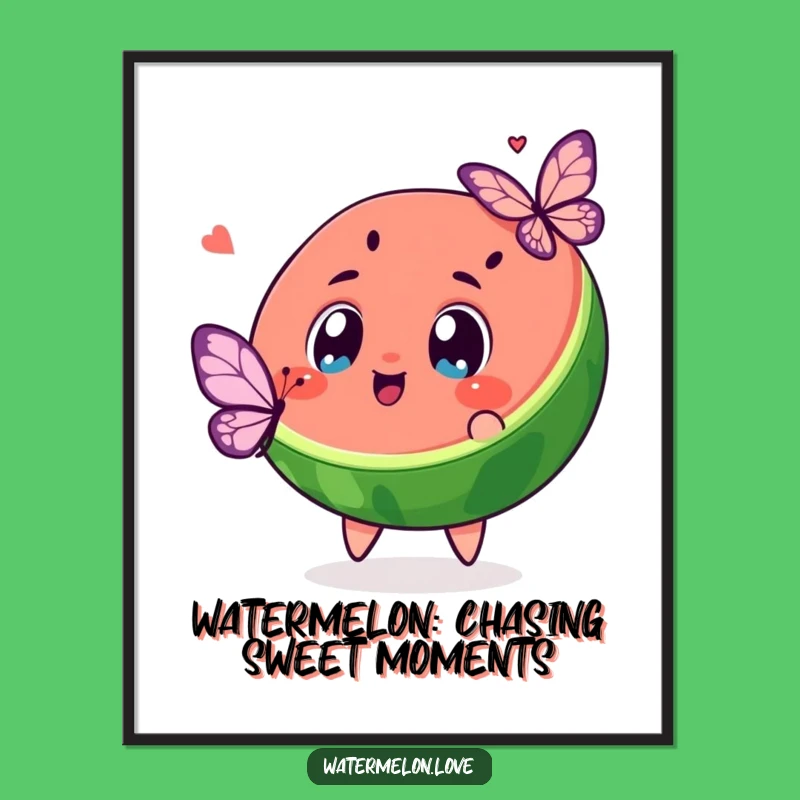 Free Printable Kawaii Watermelon Art - Funny Chase Downloadable Decor