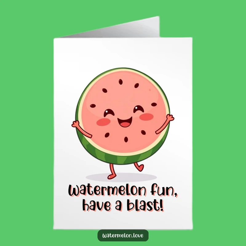 Free Printable Dancing Watermelon Birthday Card: Hilarious Downloadable Gift for Fun Lovers