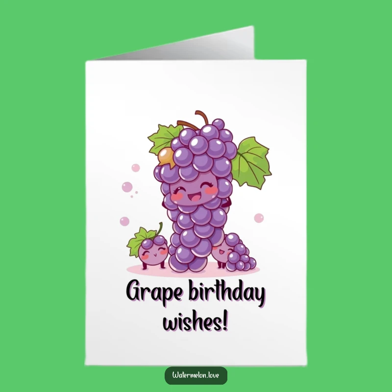 Free Printable Grape Bunch Birthday Card - Funny Hide & Seek Downloadable Gift!