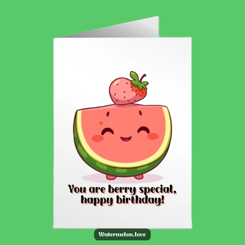 Free Printable Birthday Card: Watermelon Berry Balance for a Joyful, Downloadable Gift