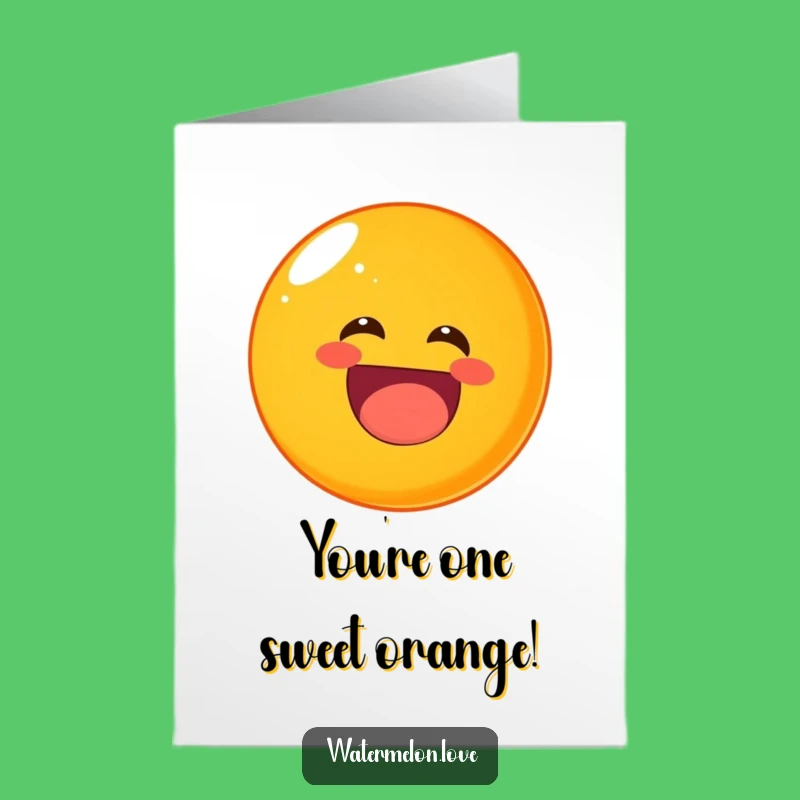 Free Printable Birthday Card: Laughing Orange Roll Funny Downloadable Gift