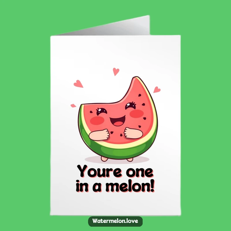 Free Printable Birthday Card: Kawaii Watermelon Hug - Funny DIY Downloadable Gift