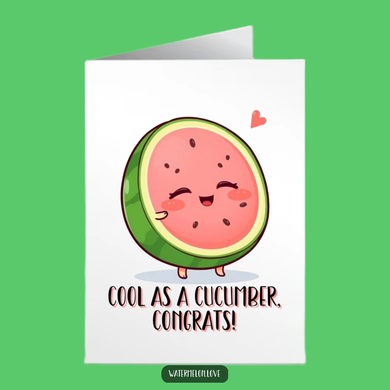 Free Printable Congrats Card: Relaxing Watermelon Slice Greeting, Breezy Downloadable Gift!