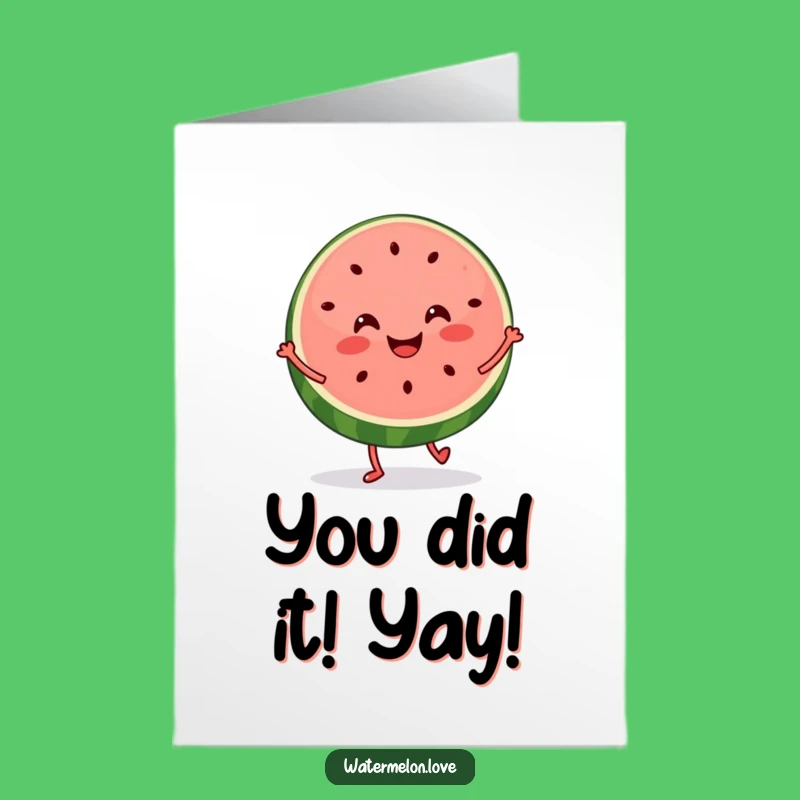 Free Printable Watermelon Card: Celebrate Success with a Hilarious Dancing Downloadable Gift