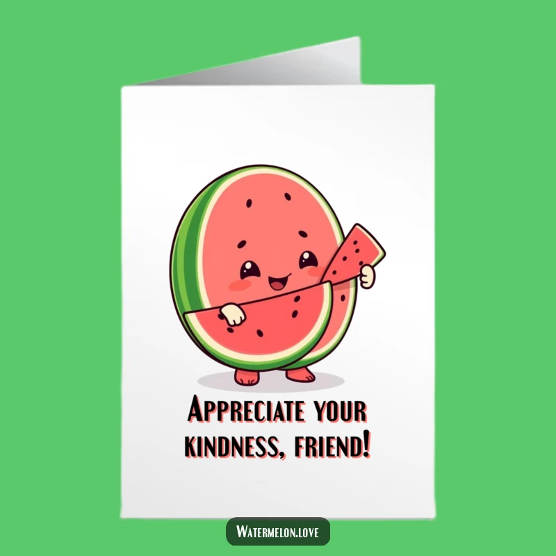 Free Printable Thank You Card: Watermelon Sharing - Grateful Downloadable Appreciation!