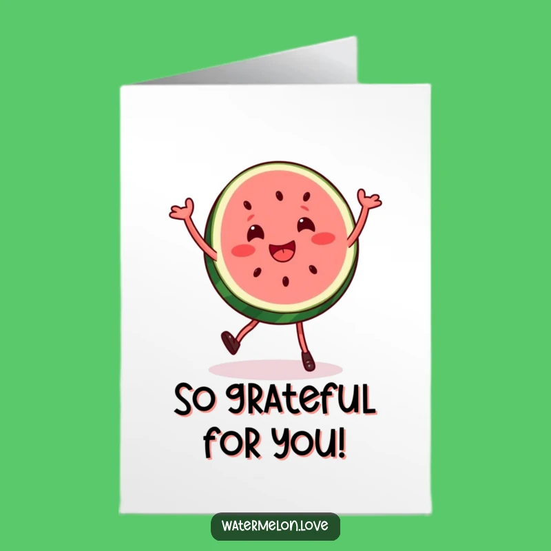 Free Printable Thank You Card: Hilarious Watermelon Dancer for a Grateful, Downloadable Gift