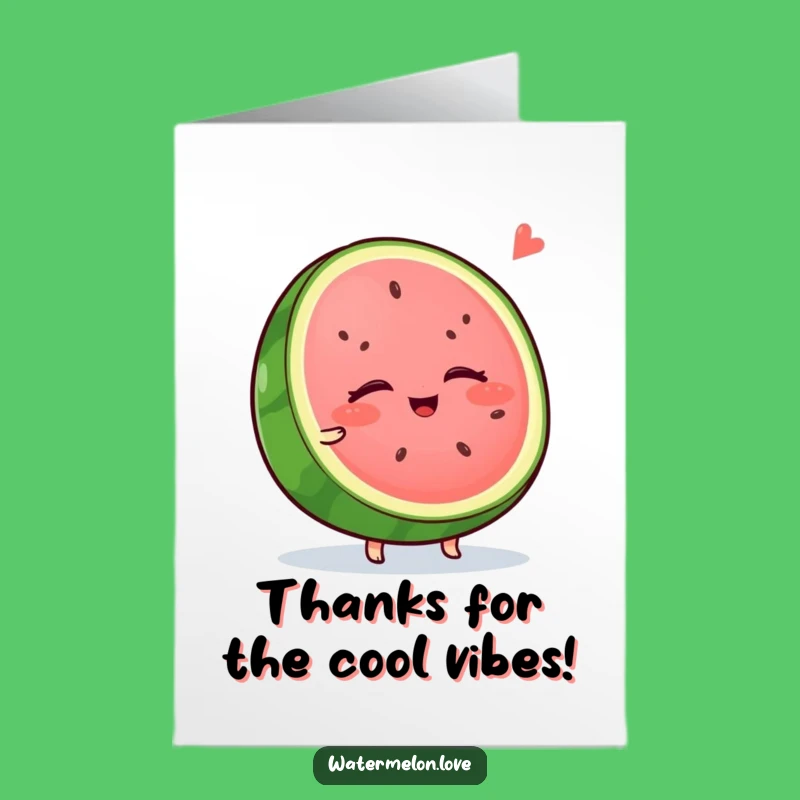 Free Printable Thank You Card: Relaxing Watermelon Slice for a Breezy Thanks!