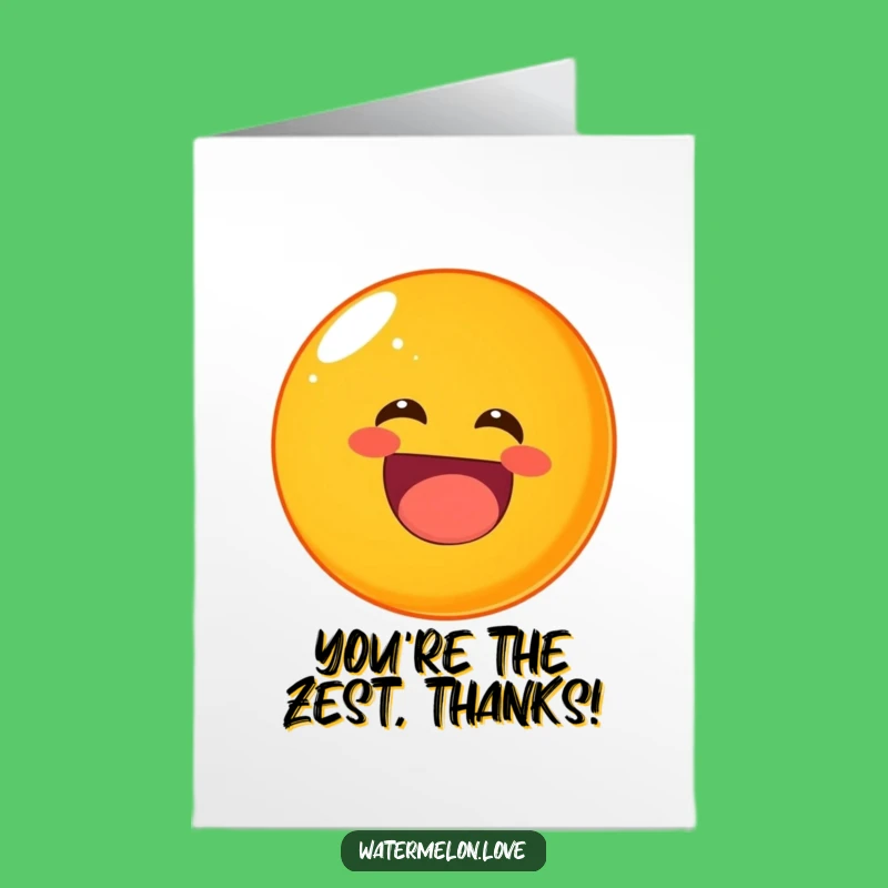 Free Printable Thank You Card: Laughing Orange Roll Thanks Funny Downloadable Gift