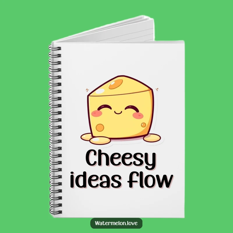 Funny Kawaii Melting Cheese Notebook: Jot Down Ideas with a Smile