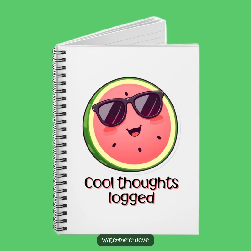 Funny Cool Watermelon Slice Notebook: Sunglasses Style Journal, Gift for the Trendy