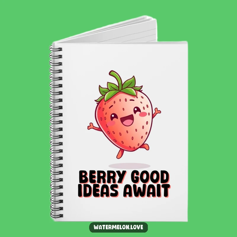 Funny Kawaii Strawberry Jump Notebook: Jot Down Ideas with a Smile