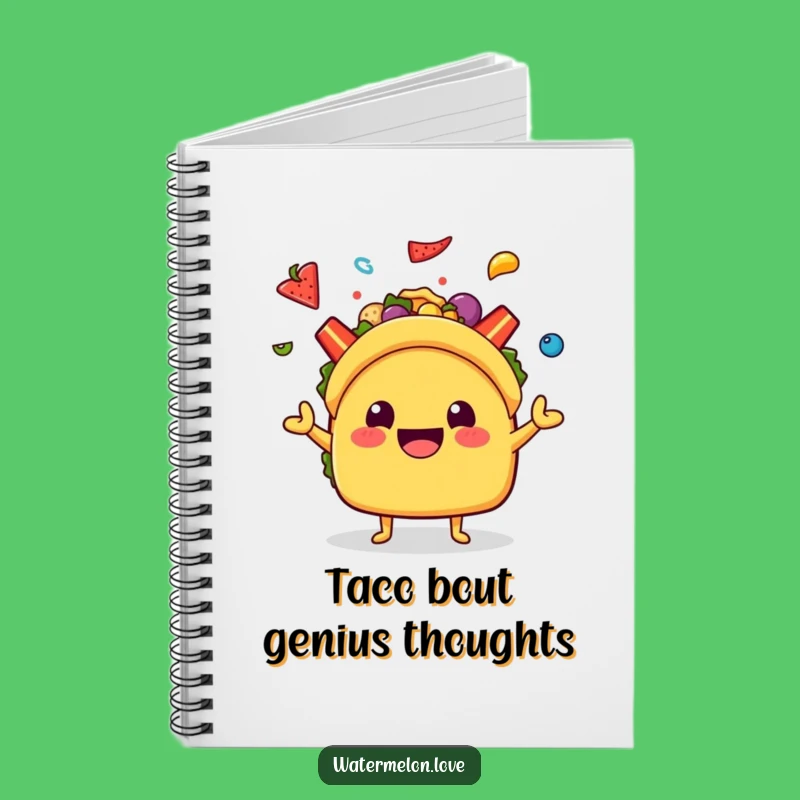 Funny Kawaii Taco Juggling Notebook: Jot Down Recipes with a Smile