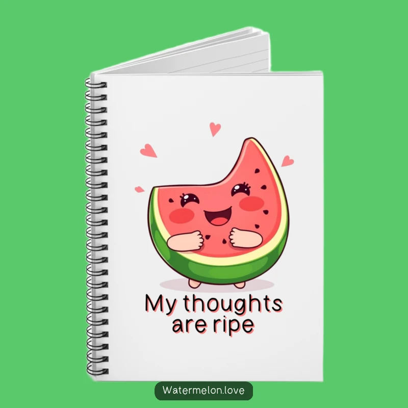 Funny Kawaii Watermelon Hug Notebook - Jot Down Ideas with a Smile!