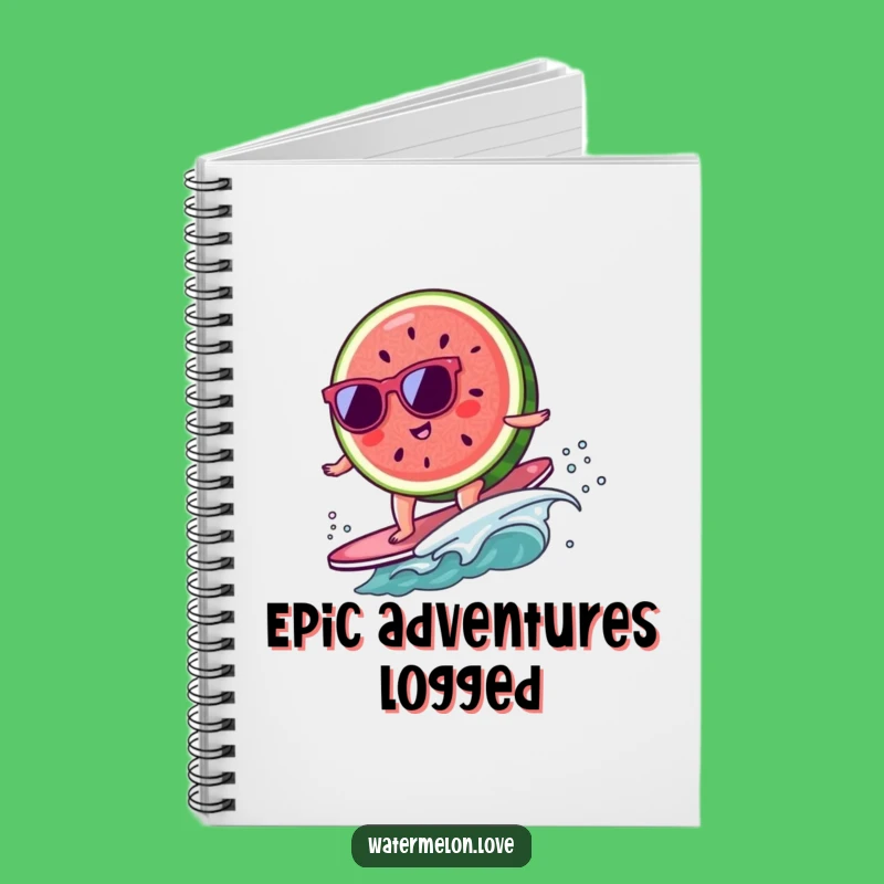 Funny Kawaii Watermelon Journal: Hilarious Surfing Fruit Thoughts, Perfect Funny Gift