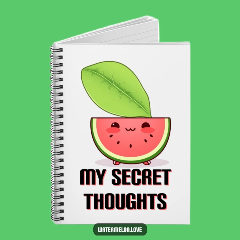 Funny Kawaii Watermelon Slice Notebook: Jot Down Shy Thoughts