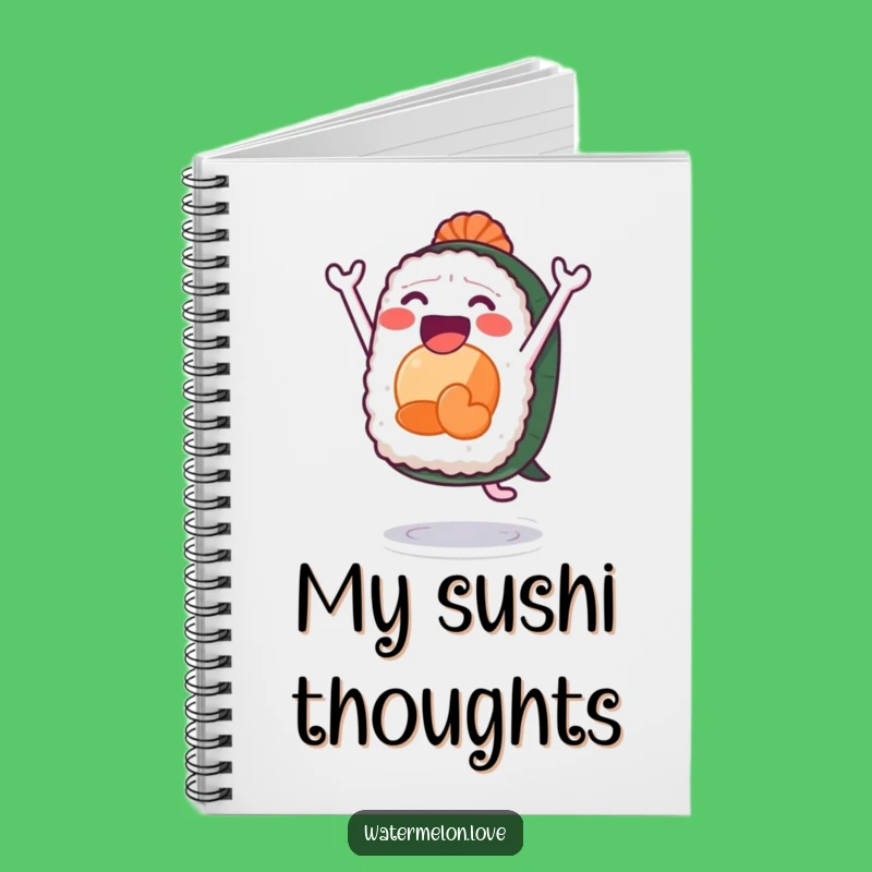 Funny Sushi Notebook: Leaping Ideas, Ideal Funny Gift for Foodie Notes