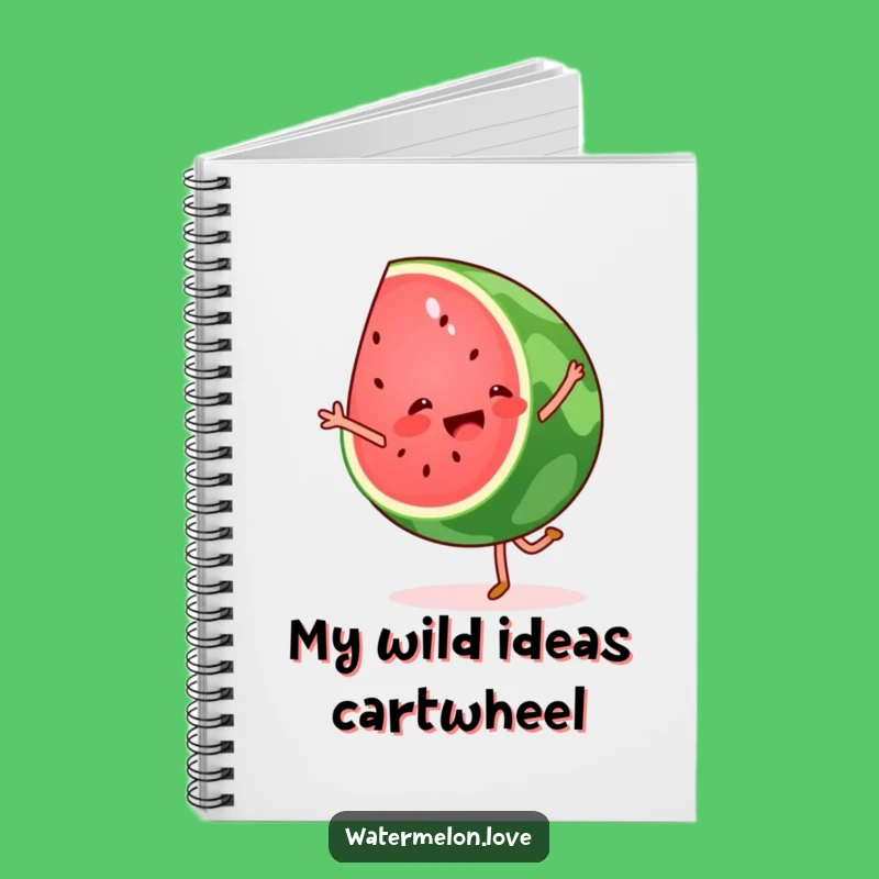 Funny Watermelon Cartwheel Notebook: Jot Down Ideas with Fruity Glee Gift