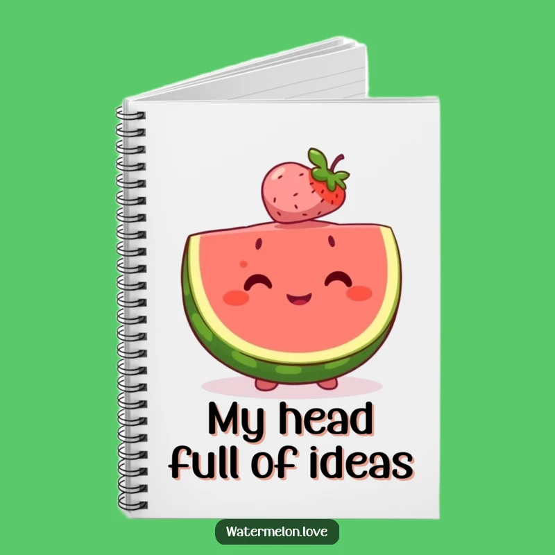 Happy Watermelon & Berry Balancing Notebook - Journal Sweet Thoughts - Funny