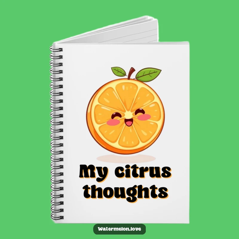 Funny Orange Segment Spinning Notebook: Jot Down Thoughts with a Smile