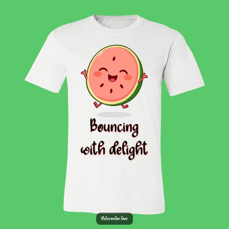 Funny Watermelon Slice Joyful Bounce T-Shirt: Hilarious Summer Tee