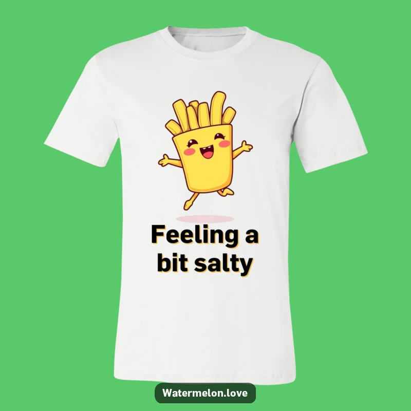 Funny French Fry Jump T-Shirt - Wear Your Foodie Fun!