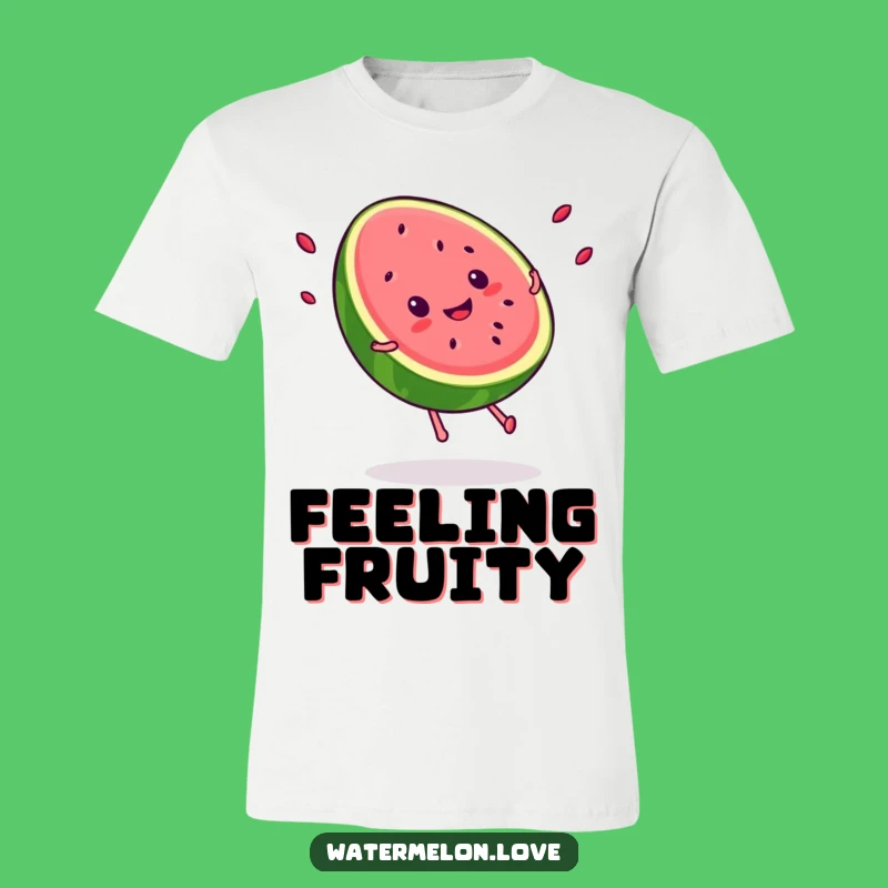 Funny Kawaii Watermelon T-Shirt: Cartwheel Joy, Comfy Summer Gift!