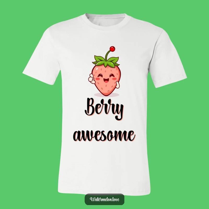 Funny Happy Strawberry Thumbs Up T-Shirt - Spread Joy with Every Wear!