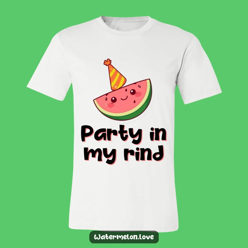 Funny Kawaii Watermelon T-Shirt: Cheerful Party Slice, Ideal Funny Gift
