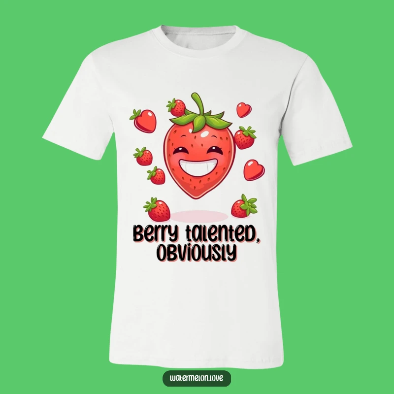 Funny Strawberry Juggling Berries T-Shirt: Wear Your Giggle-Worthy Fruit Fashion