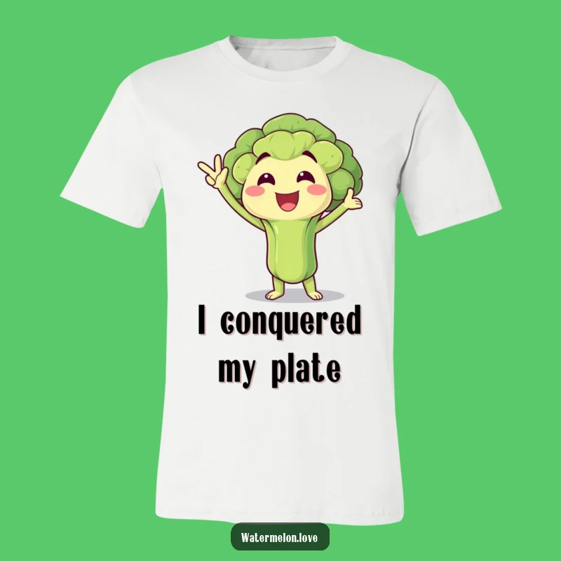 Funny Victory Broccoli T-Shirt: Healthy Champion Tee, Awesome Hilarious Gift!