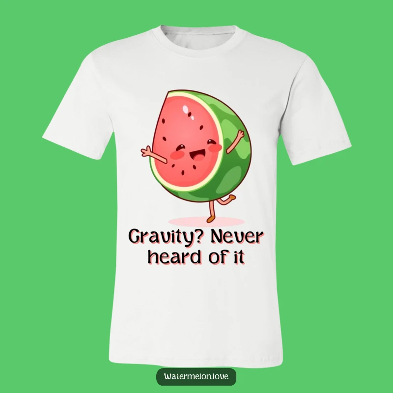 Funny Watermelon Wedge Cartwheel T-Shirt: Joyful Fruit Fashion Gift for All