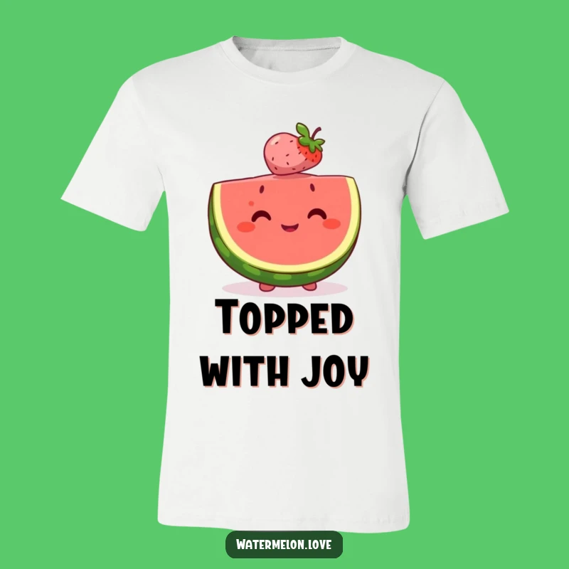 Happy Watermelon & Berry Balancing T-Shirt - Cute Fruit Friendship Tee - Funny