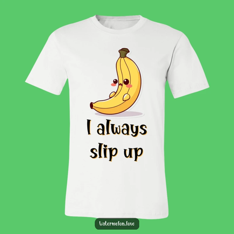 Funny Banana Peel Slipping T-Shirt - Comedic Apparel for a Laugh!