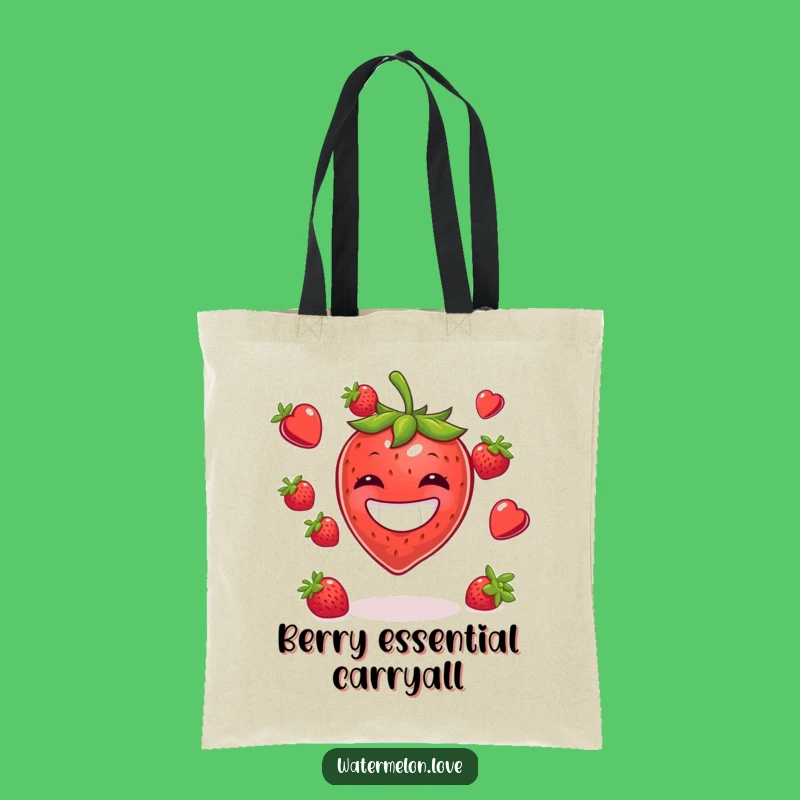 Funny Strawberry Juggling Berries Tote Bag: Carry Your Laughs in Style