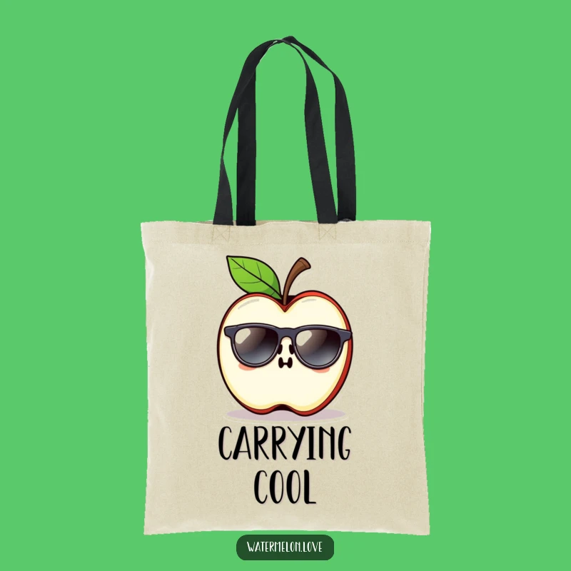 Funny Apple Slice Sunglasses Tote Bag - Carry Your Cool!