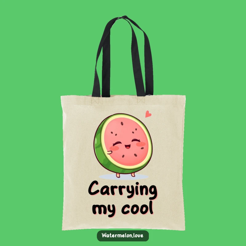 Funny Wobbly Watermelon Tote Bag - Accessory for Those Who Love to Relax