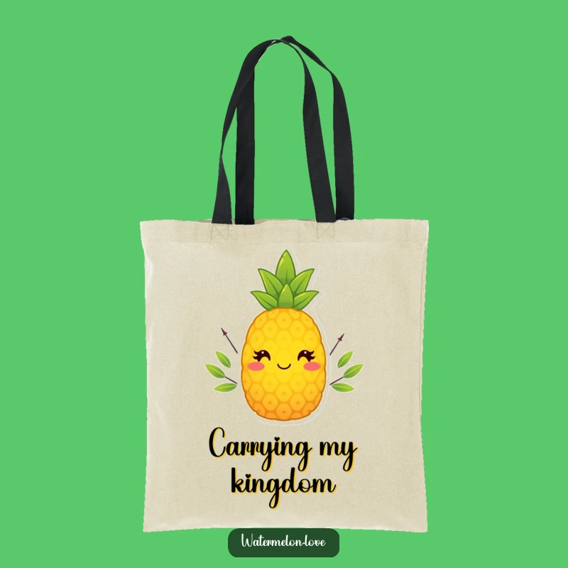 Funny Pineapple Crown Tote Bag - Carry Your Tropical Treasures!