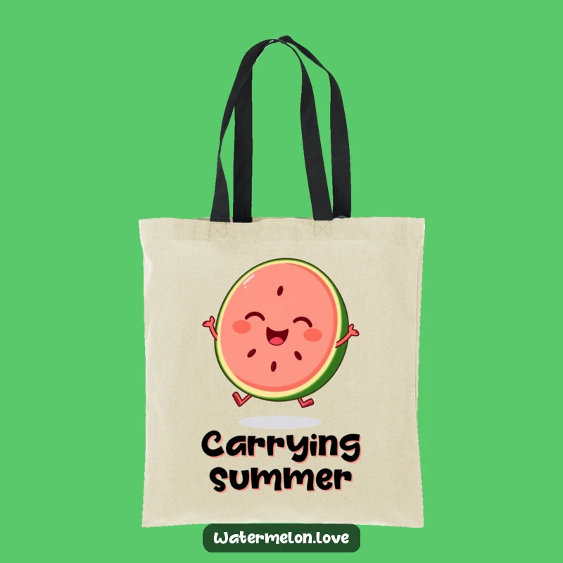 Funny Watermelon Slice Joyful Bounce Tote Bag: Carry Your Happiness