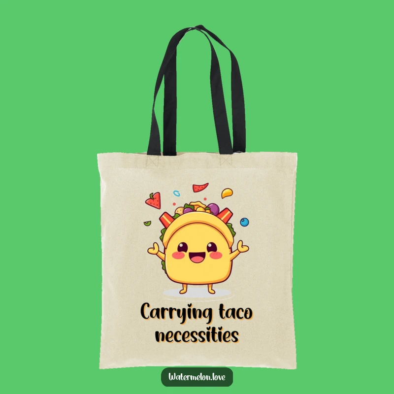 Funny Kawaii Taco Juggling Tote Bag: Carry Your Feast in Style