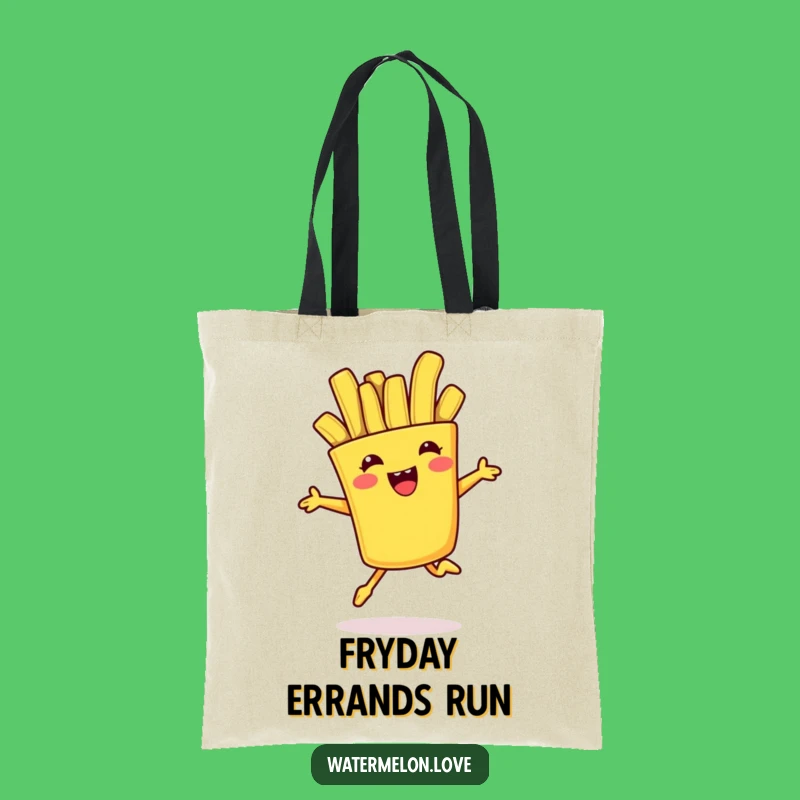 Funny French Fry Jump Tote Bag - Carry Your Snacks with Style!