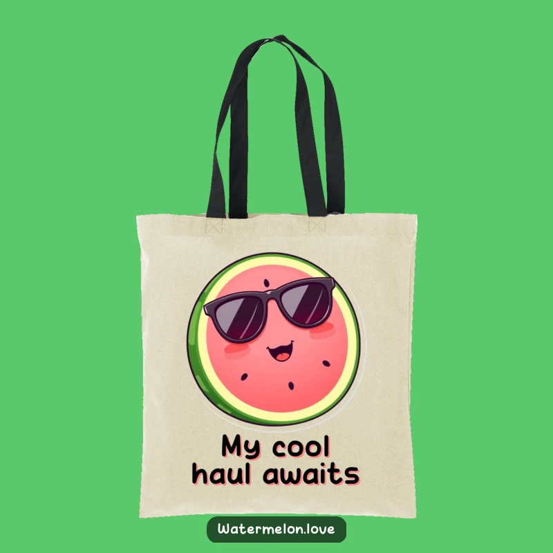 Funny Cool Watermelon Slice Tote Bag: Sunglasses Style Carryall, Practical Humorous Gift