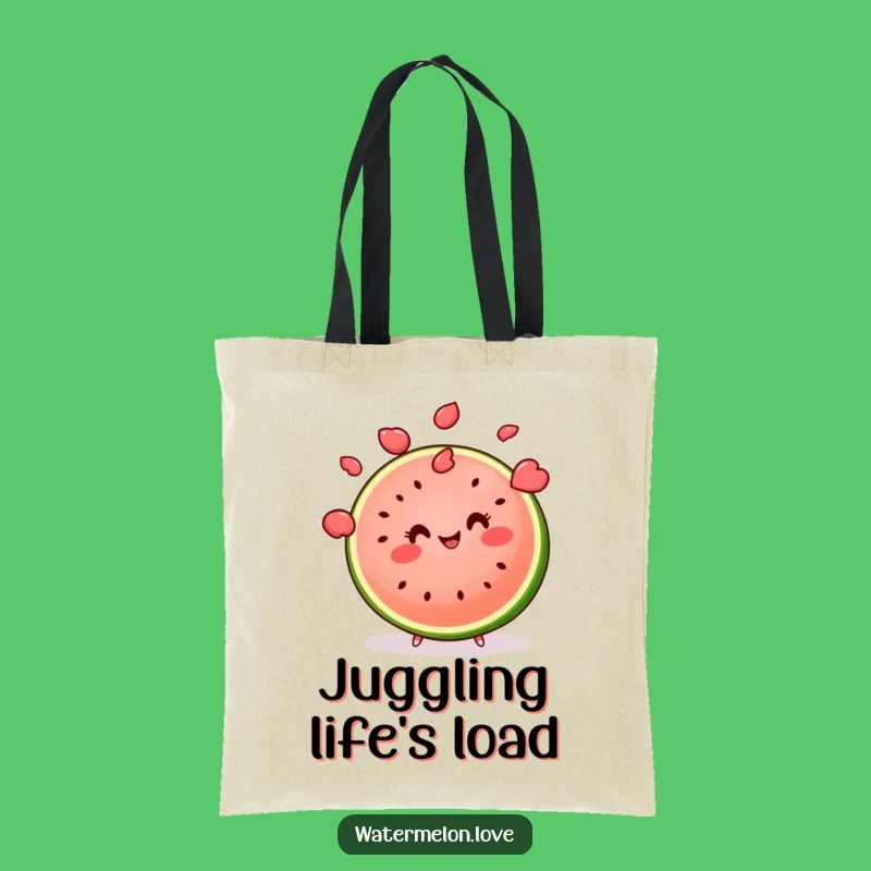 Funny Kawaii Watermelon Tote Bag: Hilarious Juggling Fruit for Everyday Carry, Perfect Funny Gift