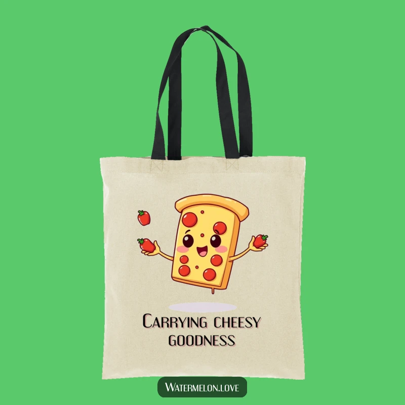 Funny Pizza Tote Bag: Juggling Style, Practical and Funny Gift for Groceries