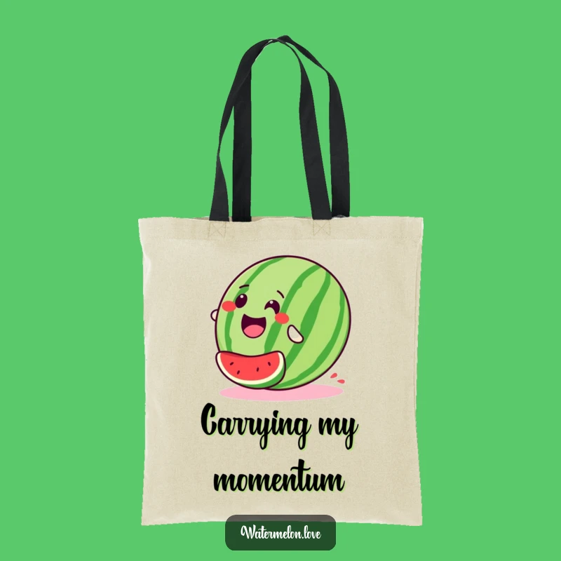 Gleeful Watermelon Roll Tote Bag - Stylish & Funny Downhill Fruit Carryall Gift